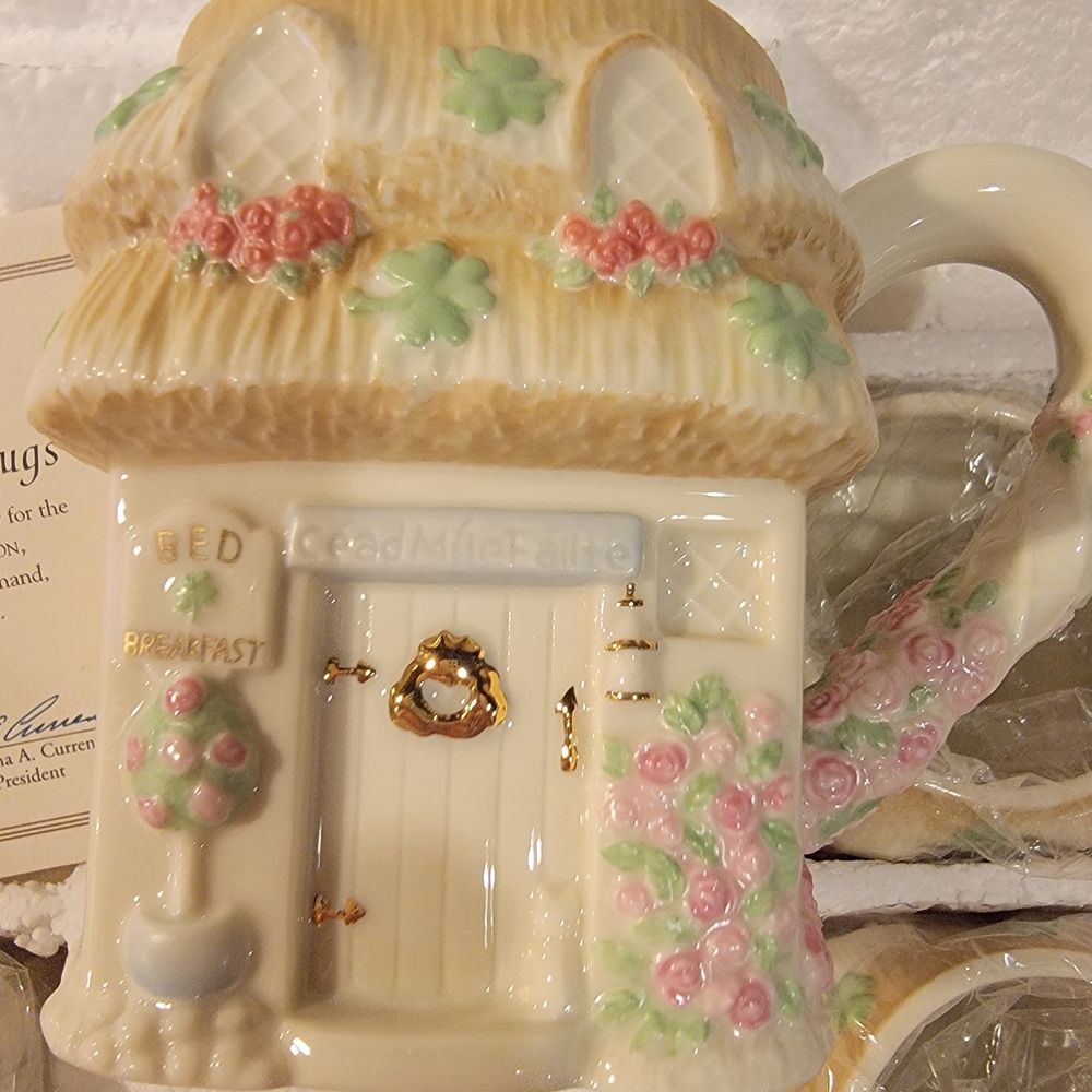 Lenox Irish Blessing Mugs Set Of 4